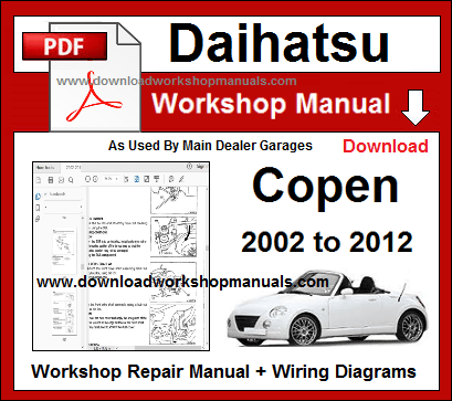 Daihatsu Copen Service Repair Workshop Manual